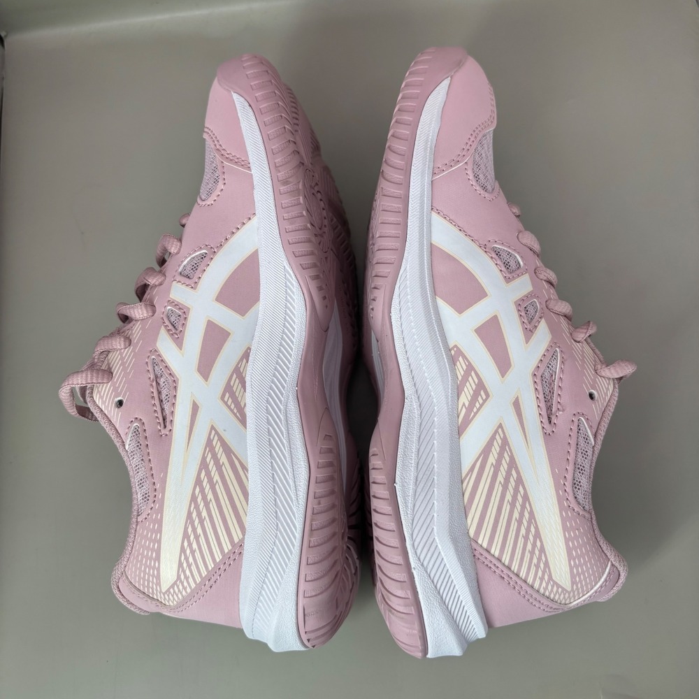 ASICS Upcourt 6 Womens Volleyball Shoes Pink White 1072A107 Size 5 - Picture 5 of 7